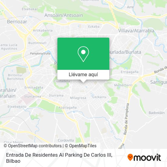 Mapa Entrada De Residentes Al Parking De Carlos III
