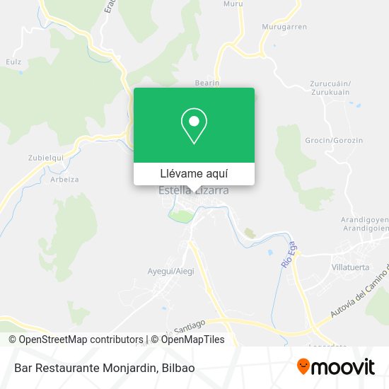 Mapa Bar Restaurante Monjardin