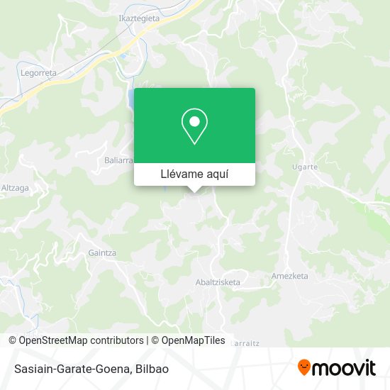 Mapa Sasiain-Garate-Goena