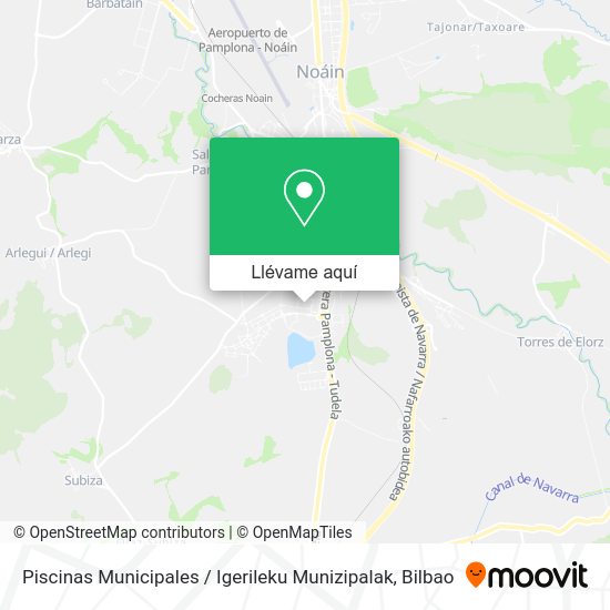 Mapa Piscinas Municipales / Igerileku Munizipalak