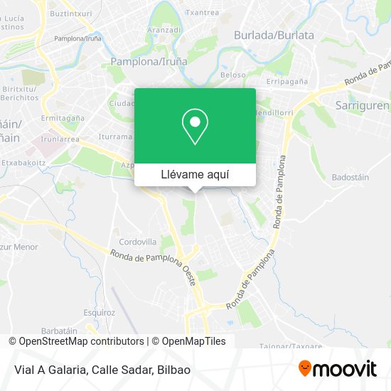 Mapa Vial A Galaria, Calle Sadar