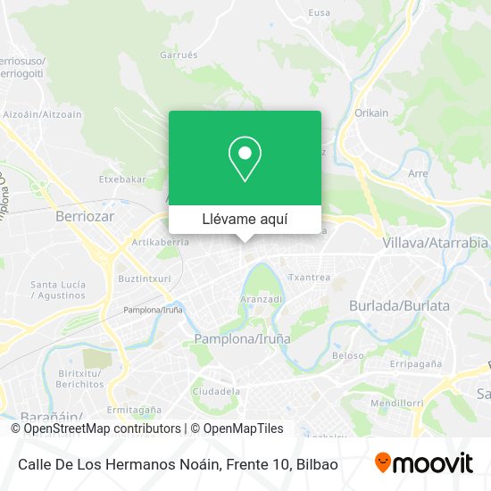 Mapa Calle De Los Hermanos Noáin, Frente 10