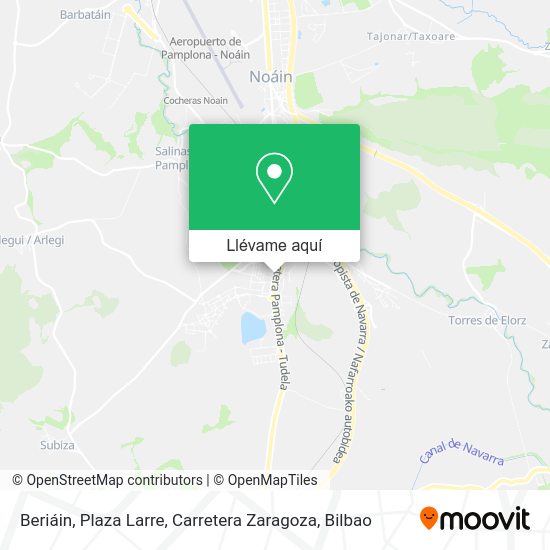 Mapa Beriáin, Plaza Larre, Carretera Zaragoza