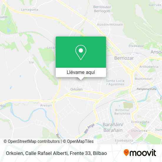 Mapa Orkoien, Calle Rafael Alberti, Frente 33