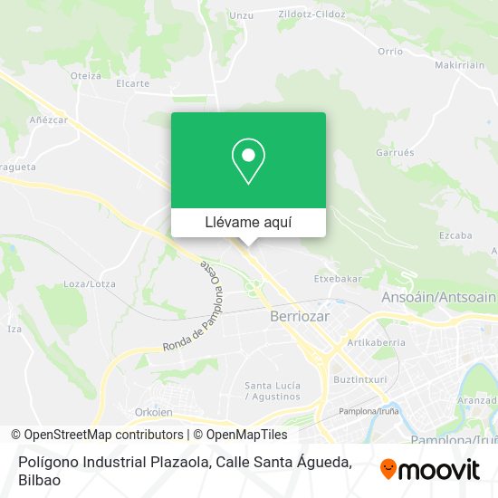 Mapa Polígono Industrial Plazaola, Calle Santa Águeda