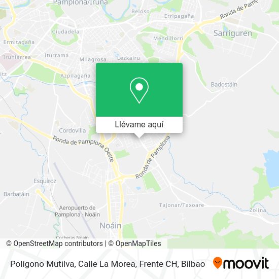 Mapa Polígono Mutilva, Calle La Morea, Frente CH