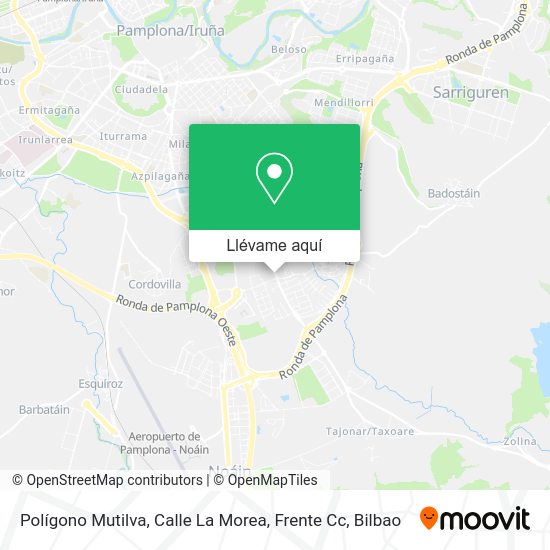 Mapa Polígono Mutilva, Calle La Morea, Frente Cc