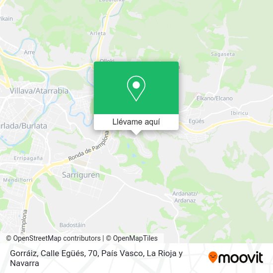 Mapa Gorráiz, Calle Egüés, 70