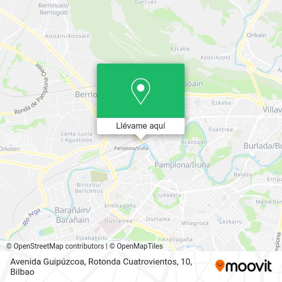 Mapa Avenida Guipúzcoa, Rotonda Cuatrovientos, 10