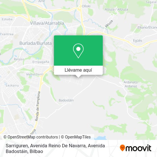 Mapa Sarriguren, Avenida Reino De Navarra, Avenida Badostáin