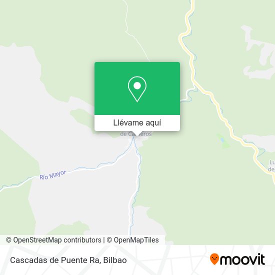 Mapa Cascadas de Puente Ra