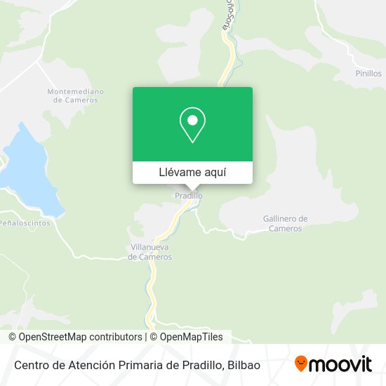 Mapa Centro de Atención Primaria de Pradillo
