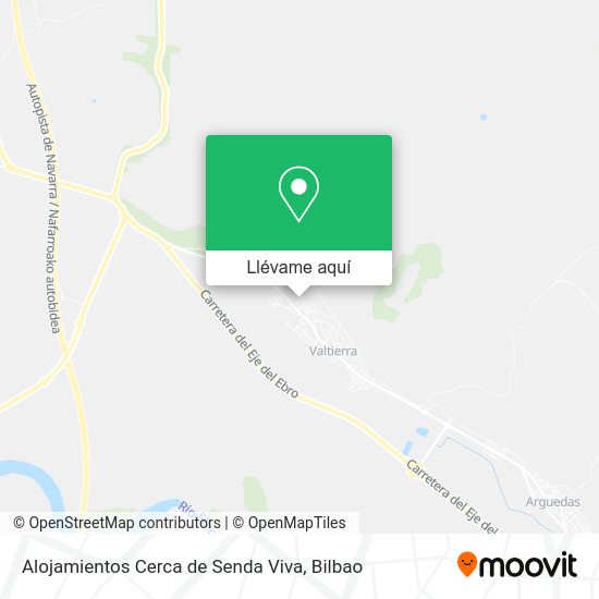 Mapa Alojamientos Cerca de Senda Viva