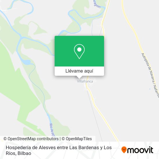 Mapa Hospedería de Alesves entre Las Bardenas y Los Ríos