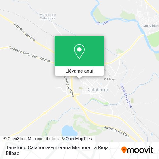Mapa Tanatorio Calahorra-Funeraria Mémora La Rioja