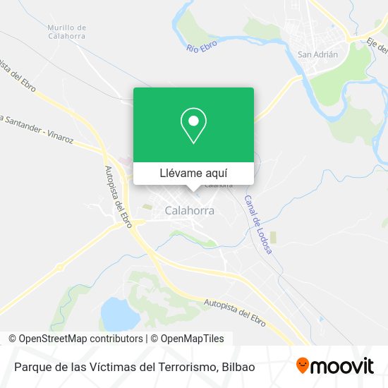 Mapa Parque de las Víctimas del Terrorismo