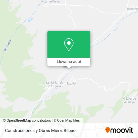 Mapa Construcciones y Obras Miera