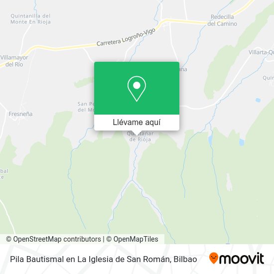 Mapa Pila Bautismal en La Iglesia de San Román