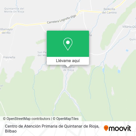 Mapa Centro de Atención Primaria de Quintanar de Rioja