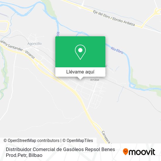 Mapa Distribuidor Comercial de Gasóleos Repsol Benes Prod.Petr