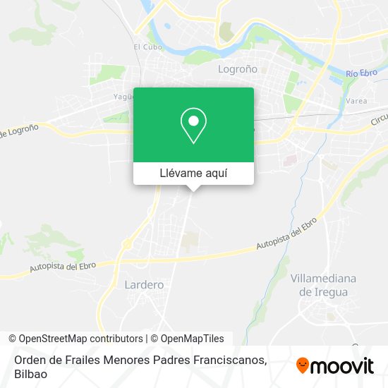 Mapa Orden de Frailes Menores Padres Franciscanos