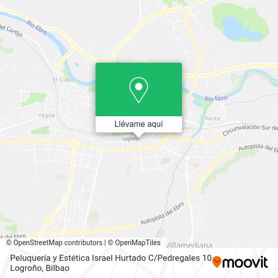 Mapa Peluquería y Estética Israel Hurtado C / Pedregales 10 Logroño