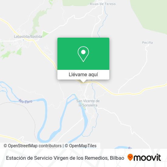 Mapa Estación de Servicio Virgen de los Remedios