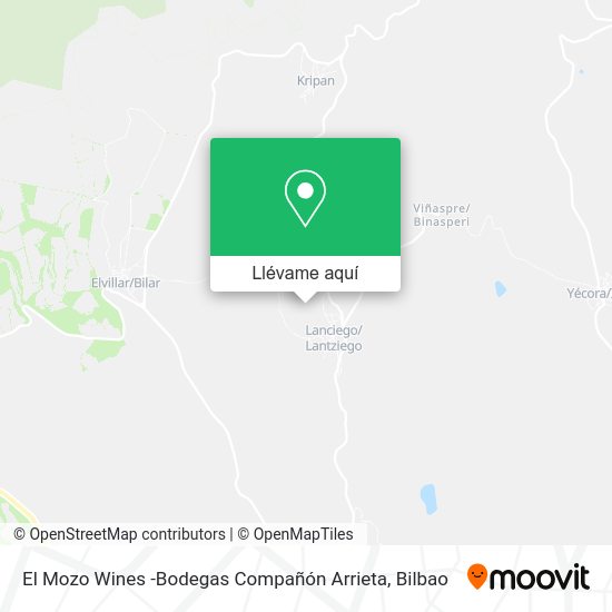 Mapa El Mozo Wines -Bodegas Compañón Arrieta