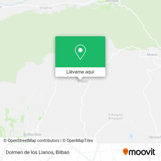 Mapa Dolmen de los Llanos