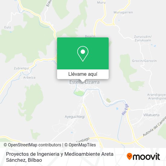 Mapa Proyectos de Ingenieria y Medioambiente Areta Sánchez