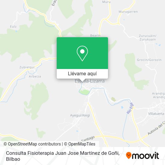 Mapa Consulta Fisioterapia Juan Jose Martínez de Goñi