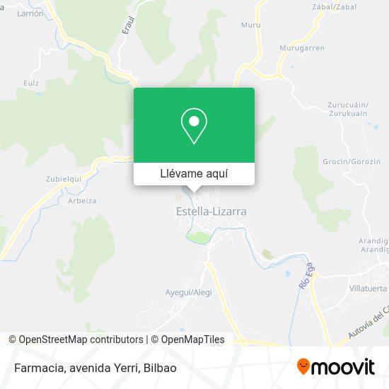 Mapa Farmacia, avenida Yerri