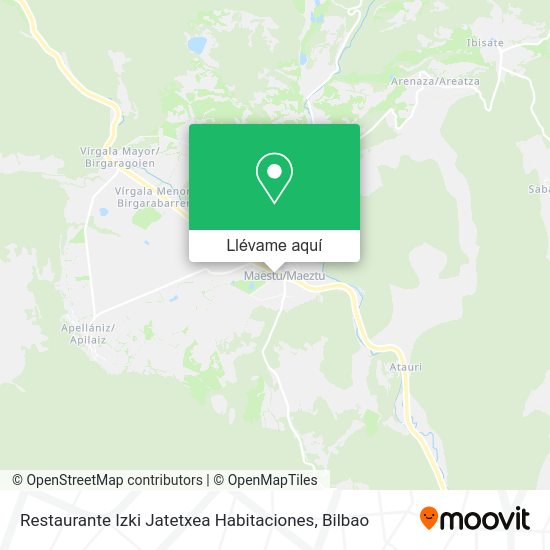 Mapa Restaurante Izki Jatetxea Habitaciones