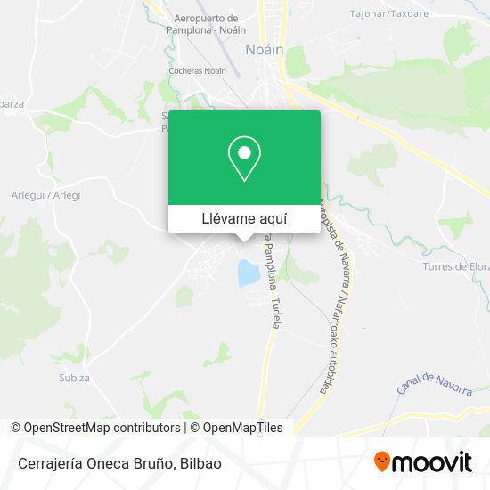 Mapa Cerrajería Oneca Bruño