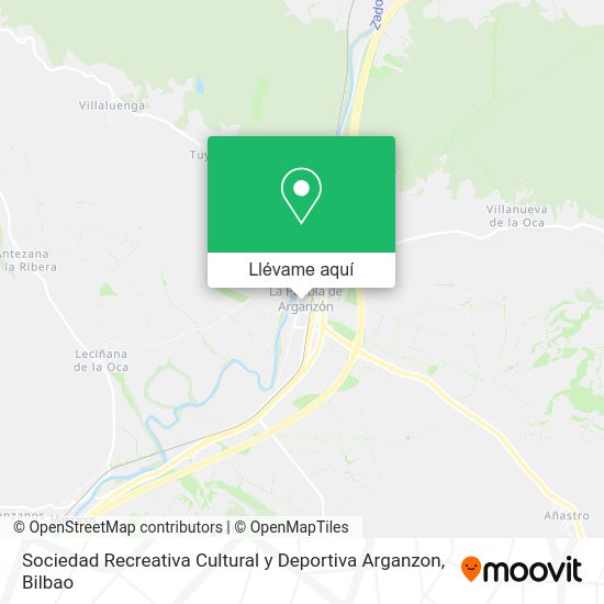 Mapa Sociedad Recreativa Cultural y Deportiva Arganzon