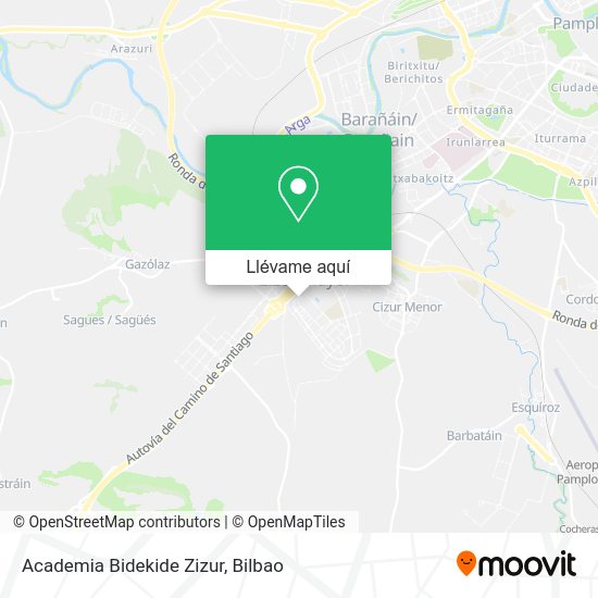 Mapa Academia Bidekide Zizur