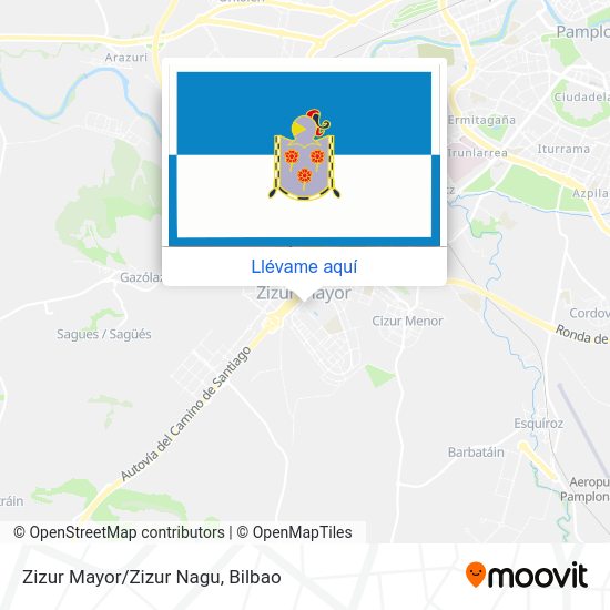 Mapa Zizur Mayor/Zizur Nagu