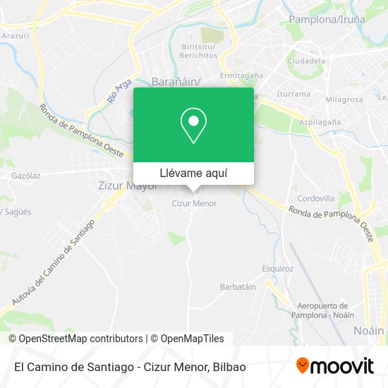 Mapa El Camino de Santiago - Cizur Menor
