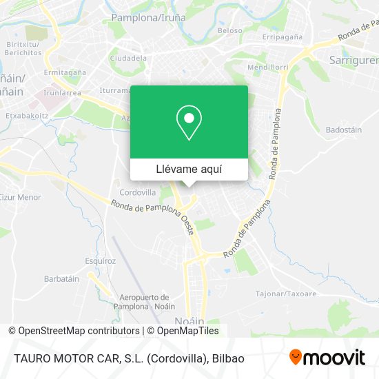Mapa TAURO MOTOR CAR, S.L. (Cordovilla)