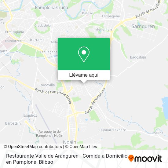 Mapa Restaurante Valle de Aranguren - Comida a Domicilio en Pamplona