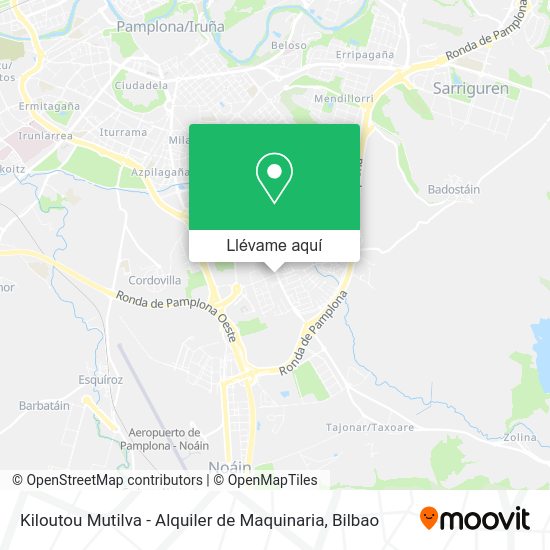 Mapa Kiloutou Mutilva - Alquiler de Maquinaria