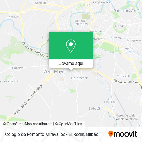 Mapa Colegio de Fomento Miravalles - El Redín