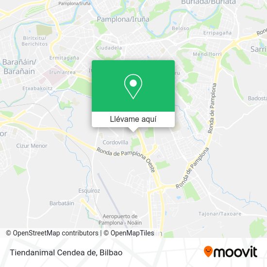 Mapa Tiendanimal Cendea de