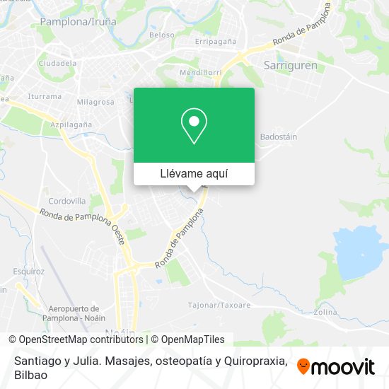 Mapa Santiago y Julia. Masajes, osteopatía y Quiropraxia