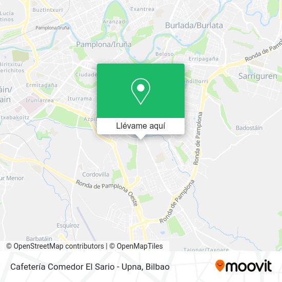 Mapa Cafetería Comedor El Sario - Upna