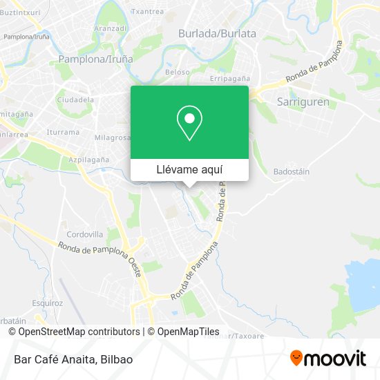 Mapa Bar Café Anaita
