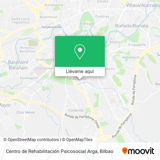 Mapa Centro de Rehabilitación Psicosocial Arga