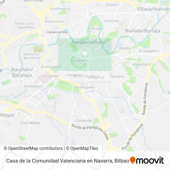 Mapa Casa de la Comunidad Valenciana en Navarra