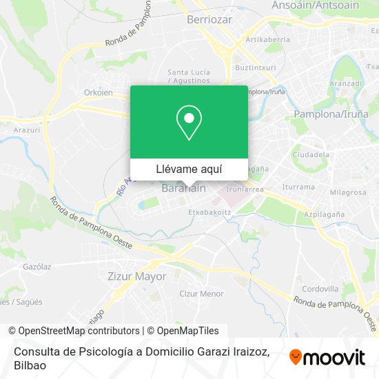 Mapa Consulta de Psicología a Domicilio Garazi Iraizoz