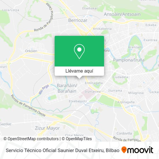 Mapa Servicio Técnico Oficial Saunier Duval Etxeiru